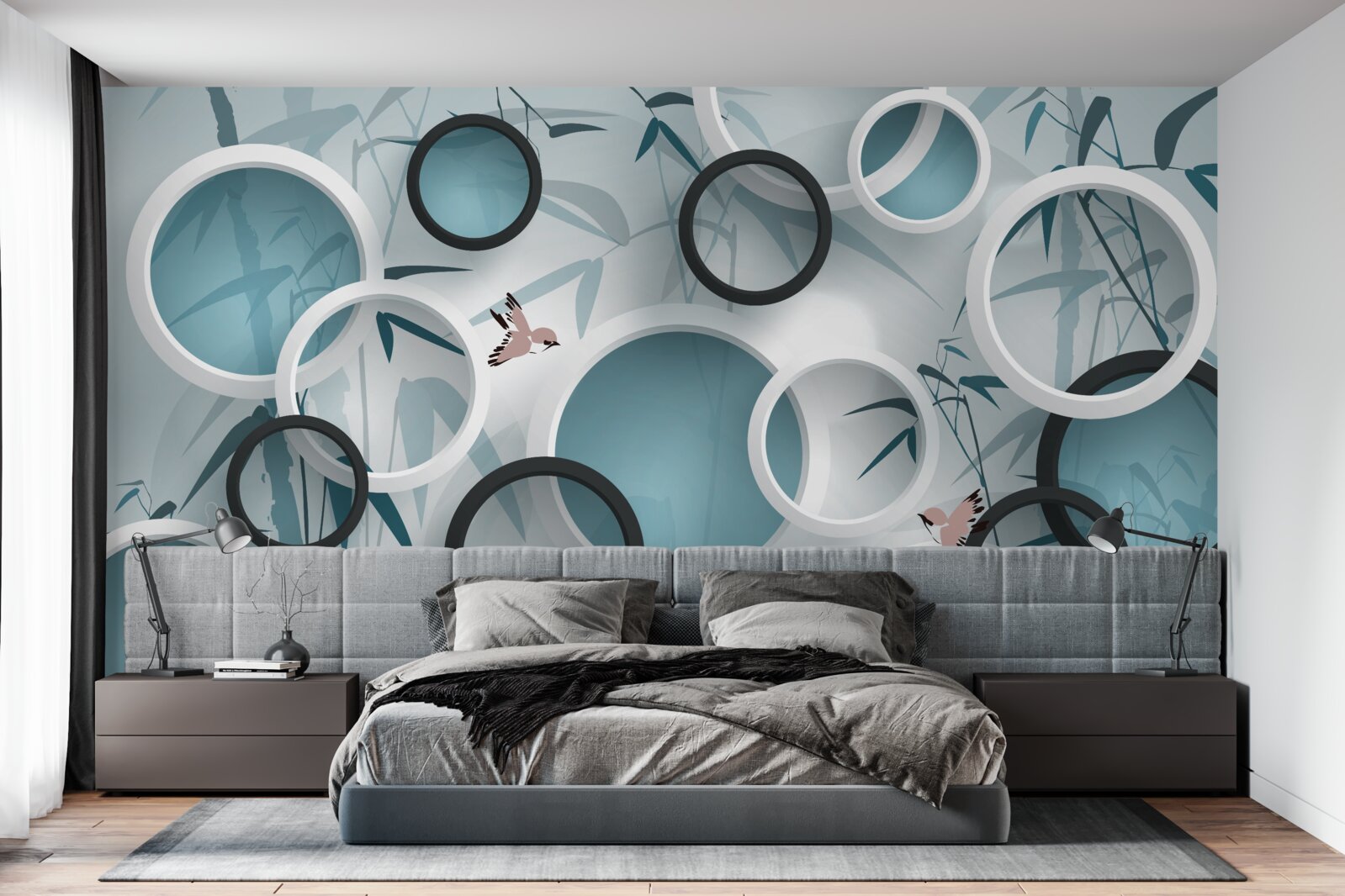 Fototapeta losowe wzory na liściach