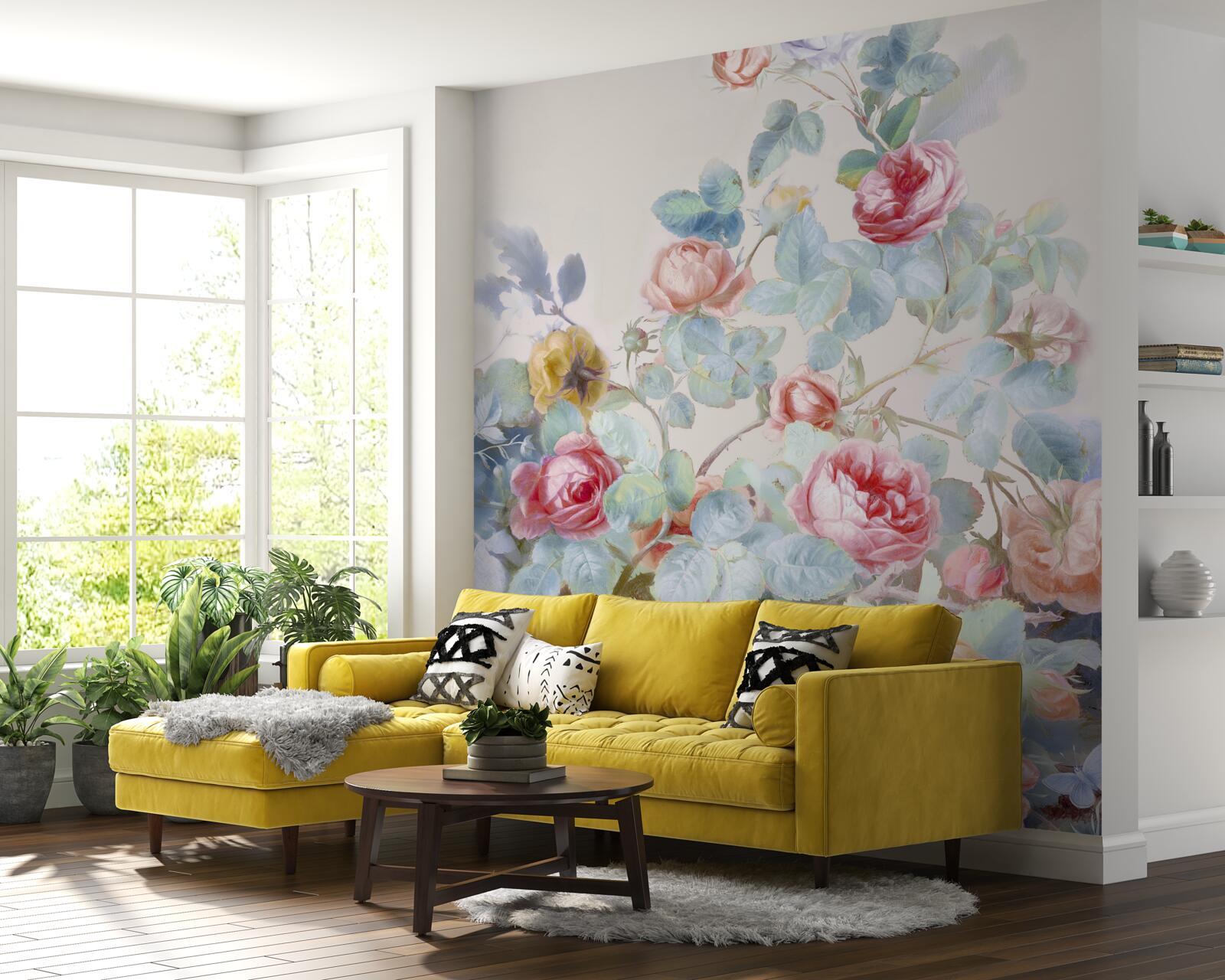 Fototapeta pąki róż malowane akwarelą