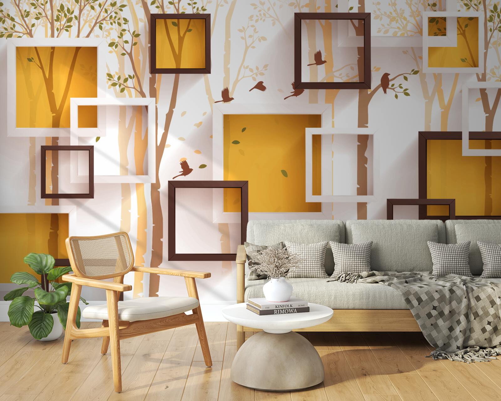 Fototapeta abstrakcja i geometryczne kształty jesieni