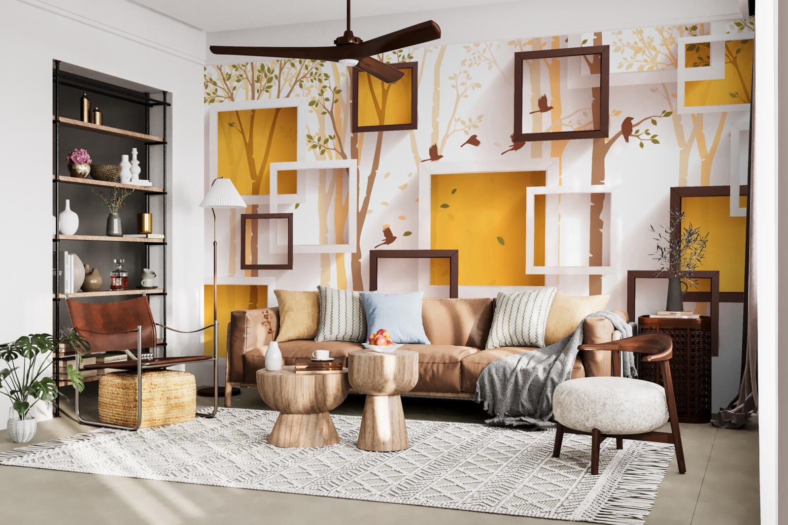 Fototapeta abstrakcja i geometryczne kształty jesieni