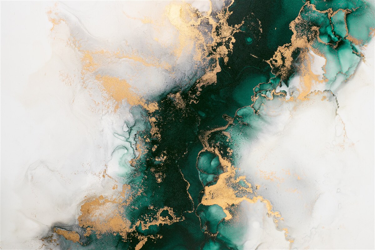 Fototapeta biały marmur z odcieniami szmaragdowego koloru