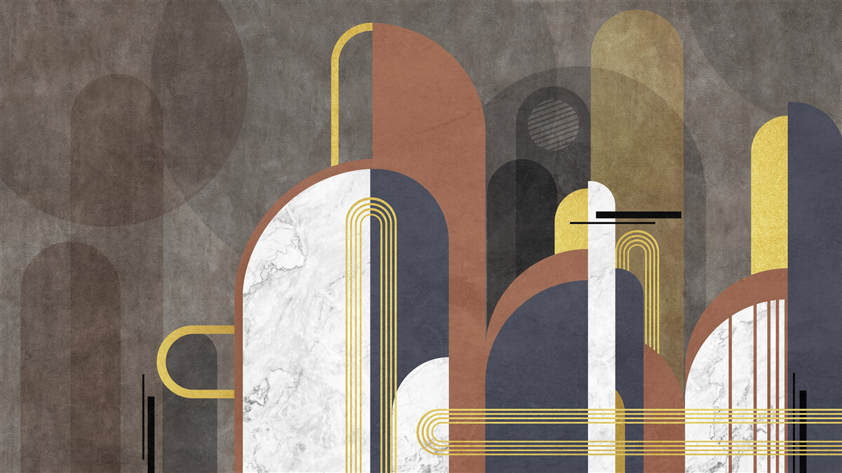 Fototapeta abstrakcja w postaci geometrycznych kształtów