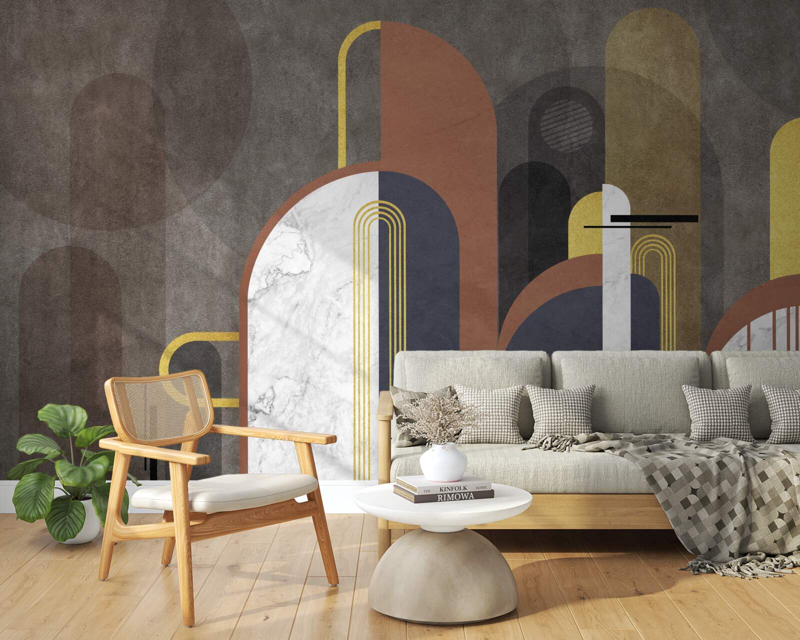 Fototapeta abstrakcja w postaci geometrycznych kształtów