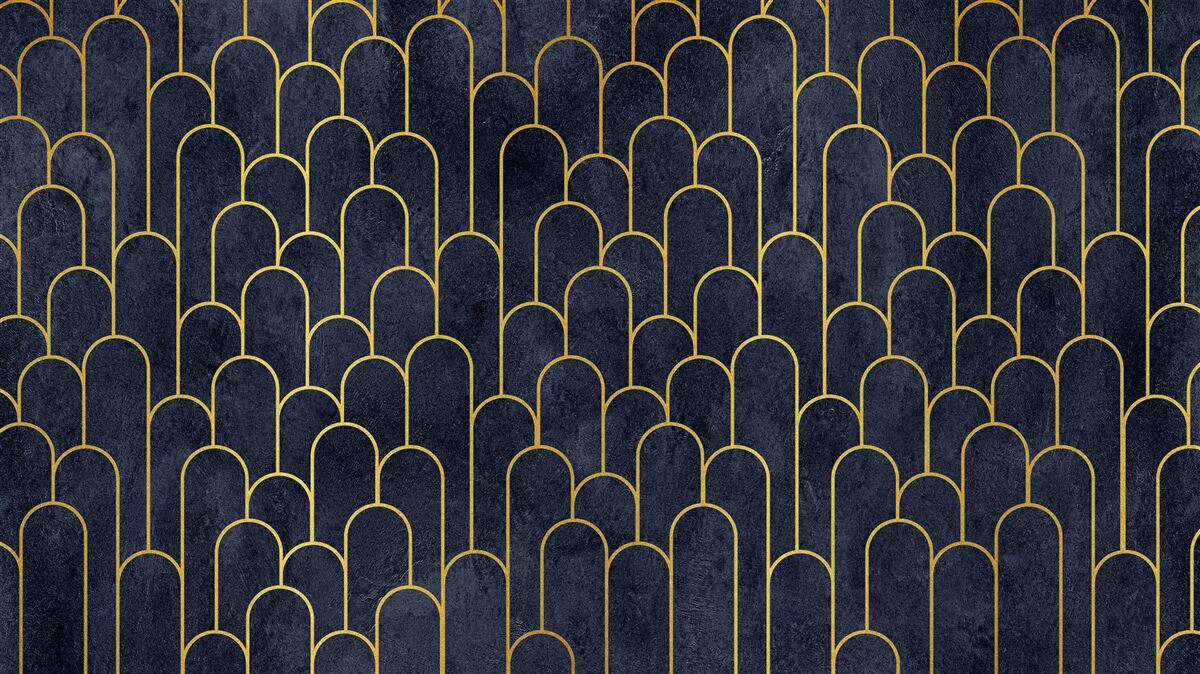 Fototapeta niebieskie półkoliste kolumny z brązu