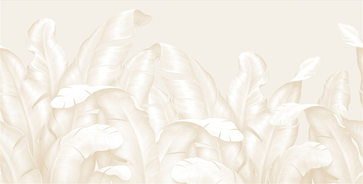 Fototapeta gęste liście dżungli z lekkim brązowym odcieniem