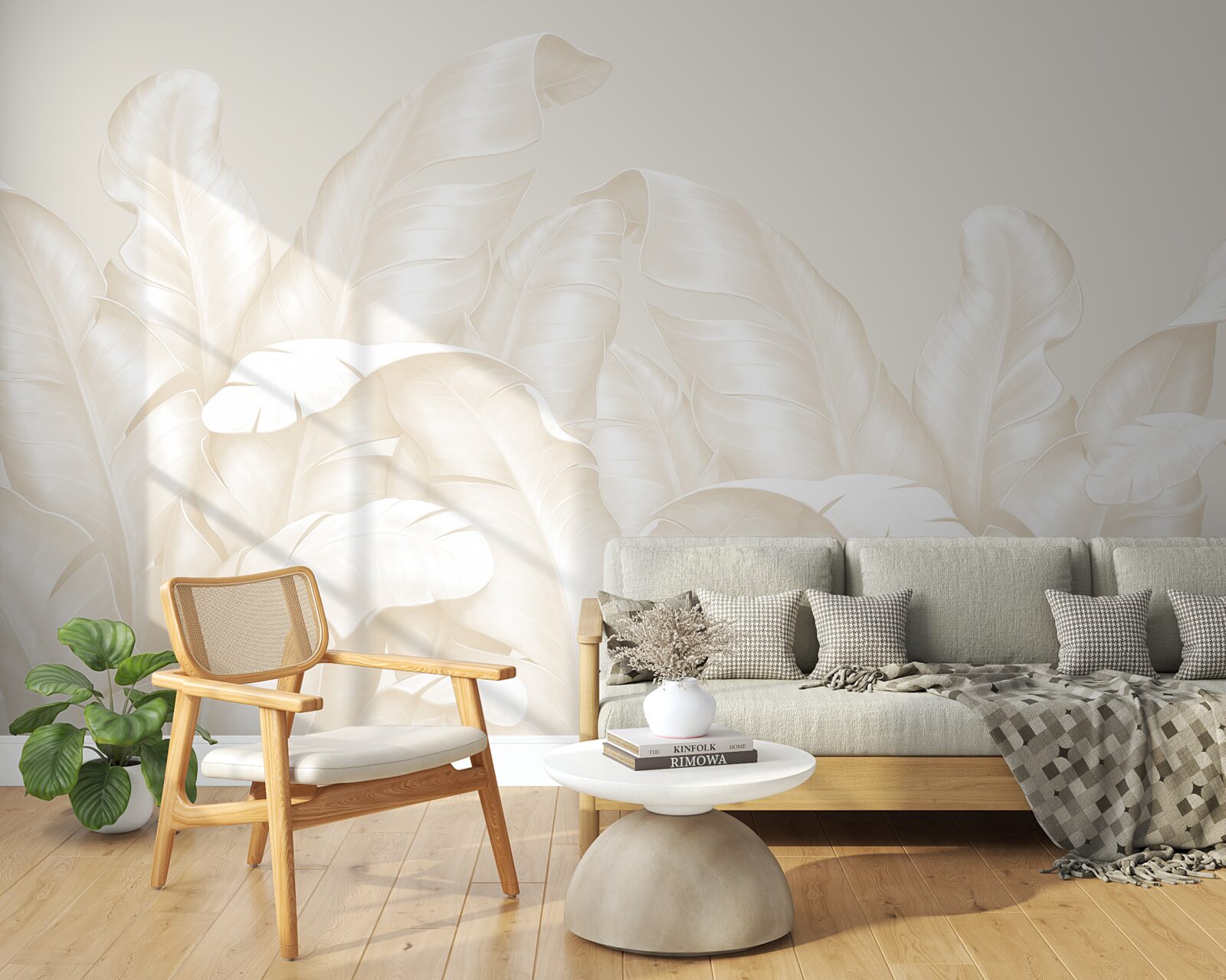 Fototapeta gęste liście dżungli z lekkim brązowym odcieniem