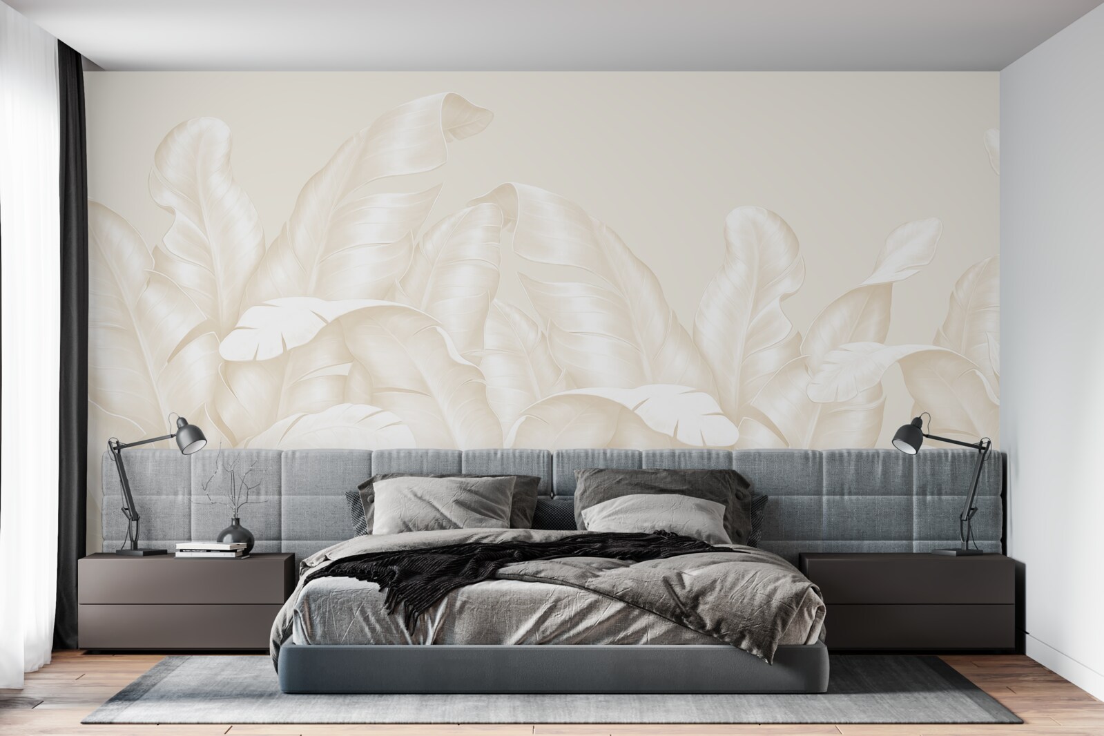 Fototapeta gęste liście dżungli z lekkim brązowym odcieniem