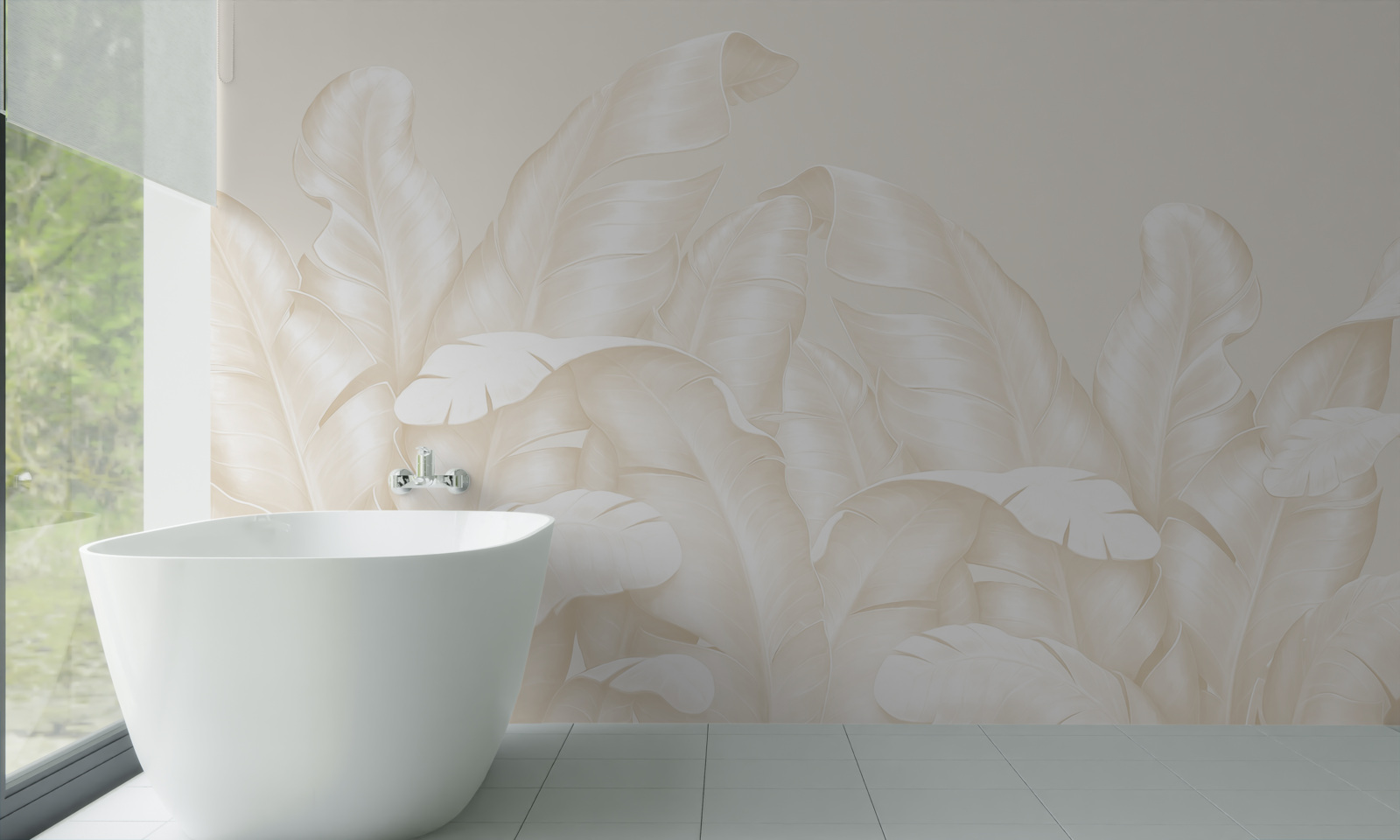 Fototapeta gęste liście dżungli z lekkim brązowym odcieniem