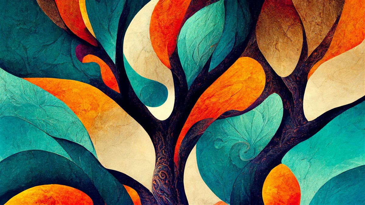 Fototapeta abstrakcja jesiennego drzewa na polu