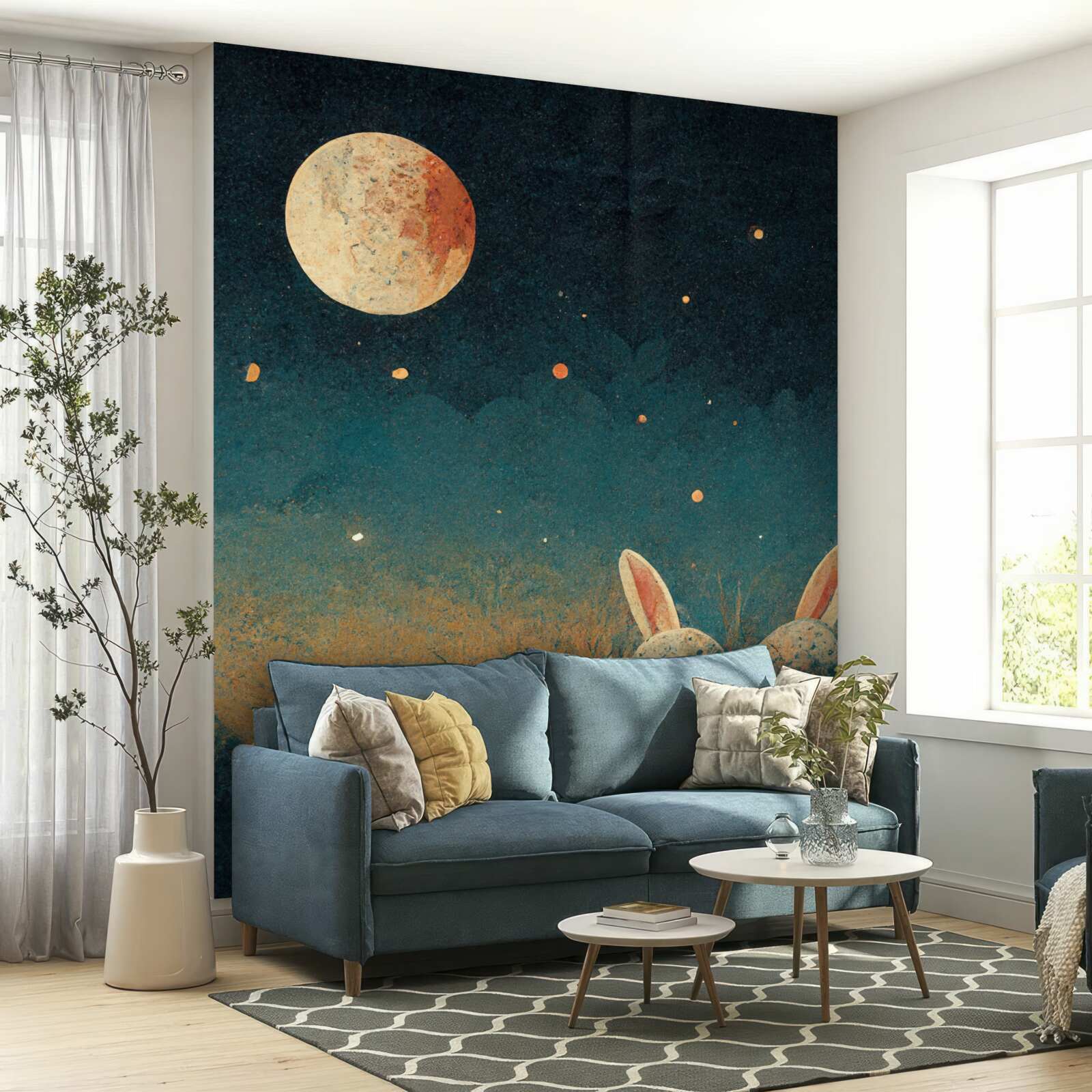 Fototapeta w cieniu nocy i przy świetle księżyca