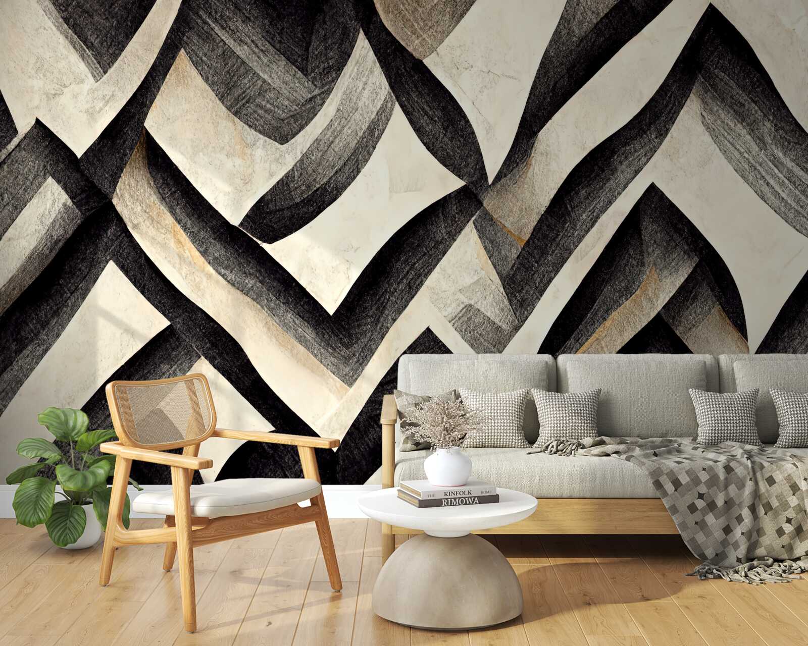 Fototapeta czarne góry spowite mgłą