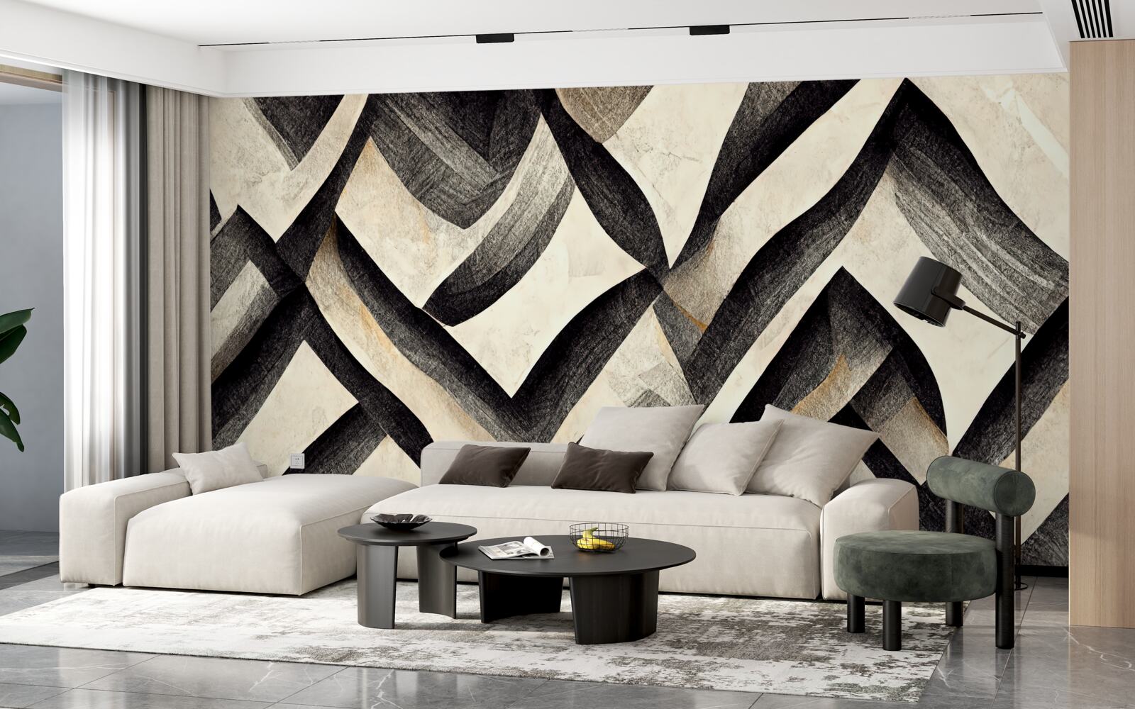 Fototapeta czarne góry spowite mgłą