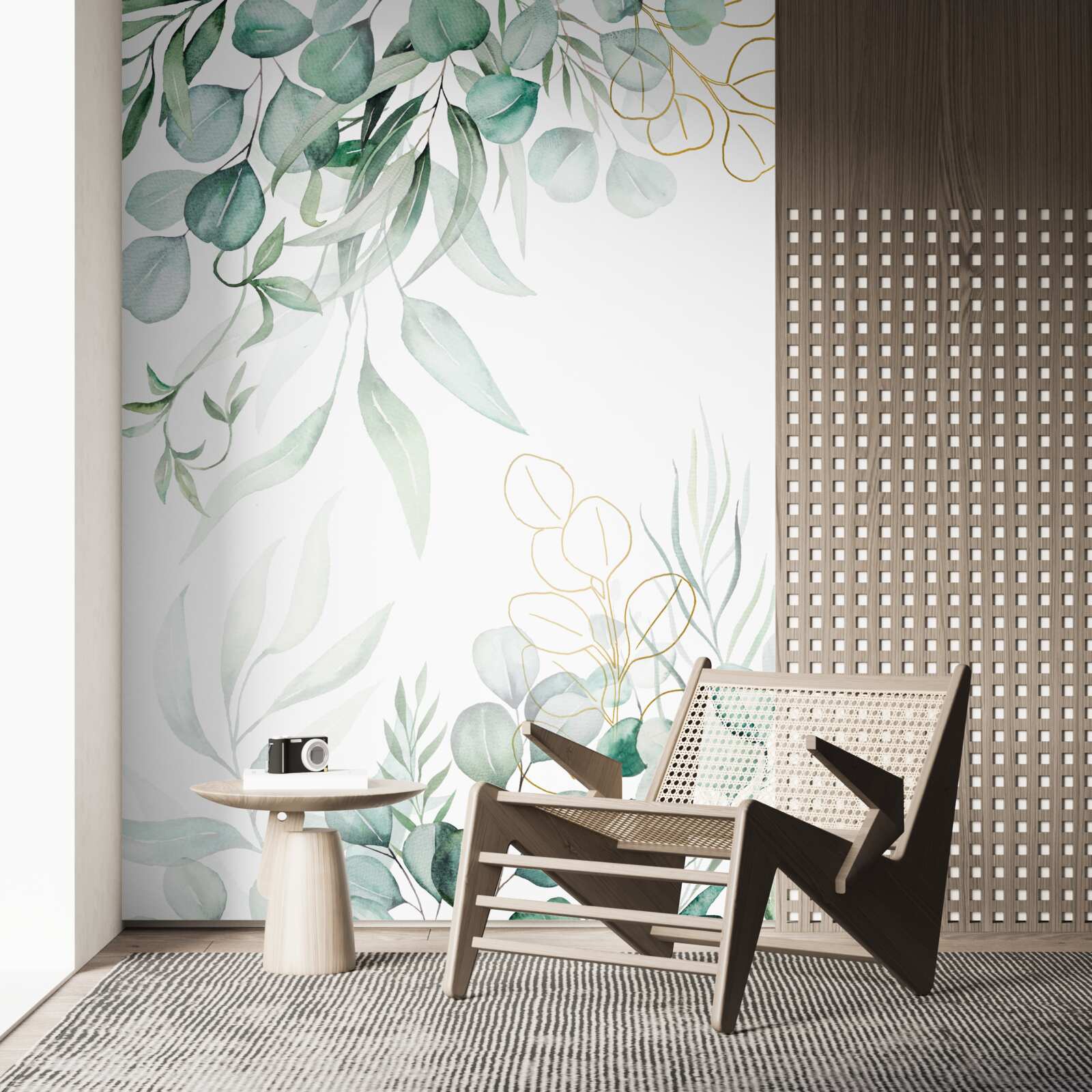 Fototapeta liście eukaliptusa są w kolorze zielonym i żółtym