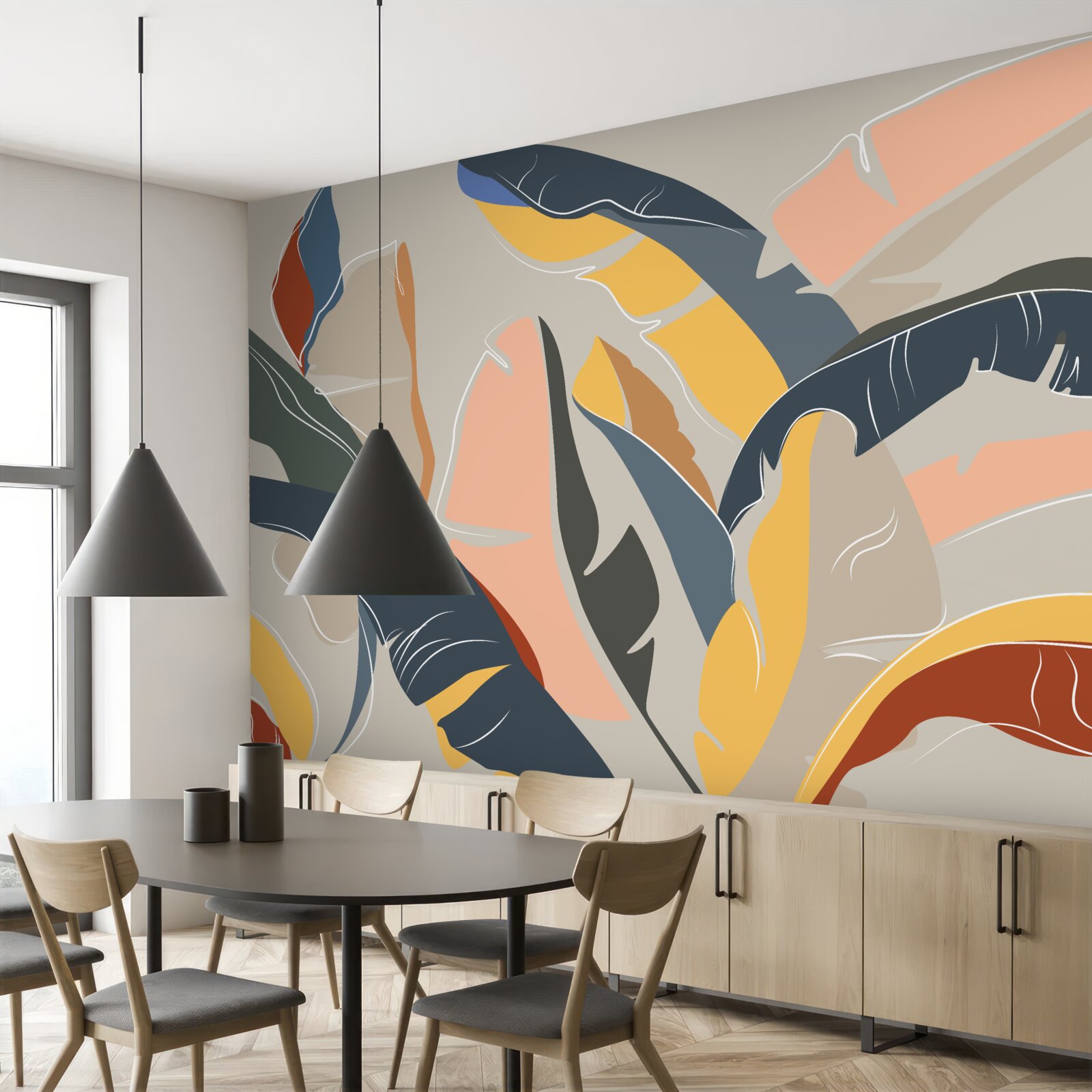 Fototapeta wysokie i bogate liście paproci