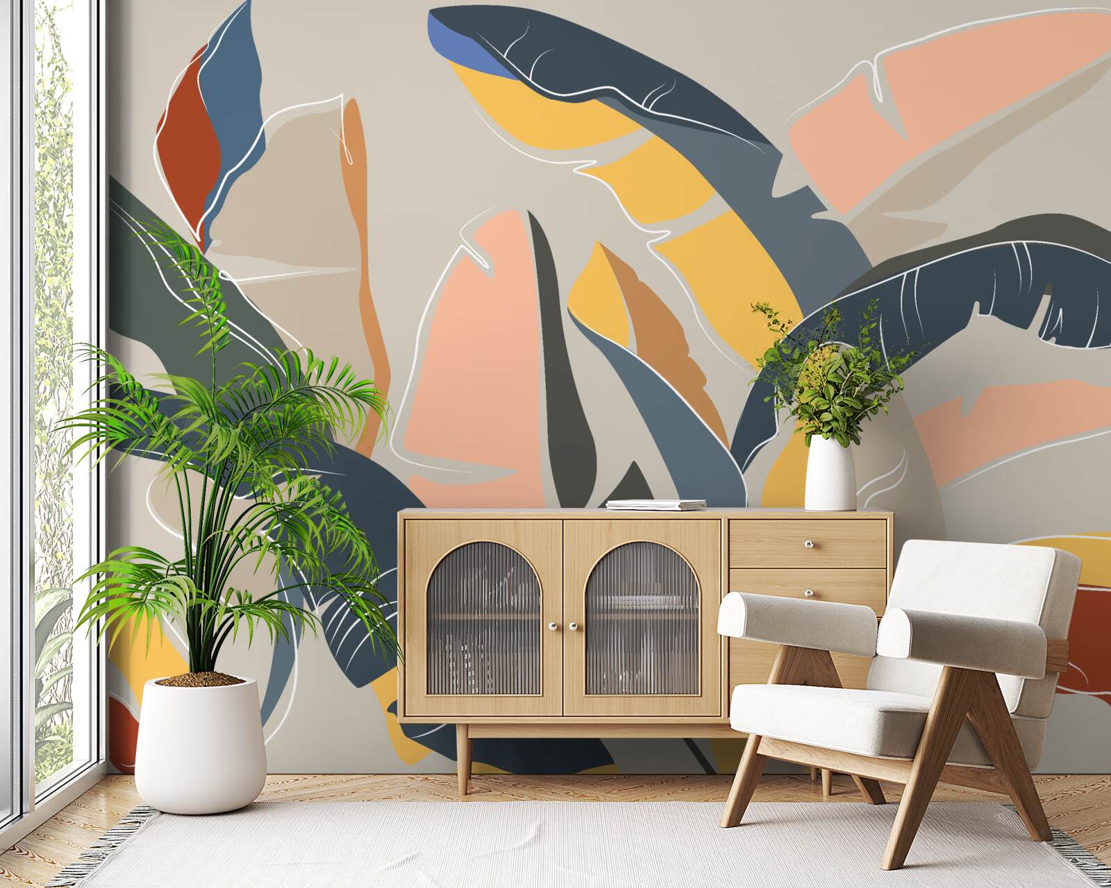 Fototapeta wysokie i bogate liście paproci