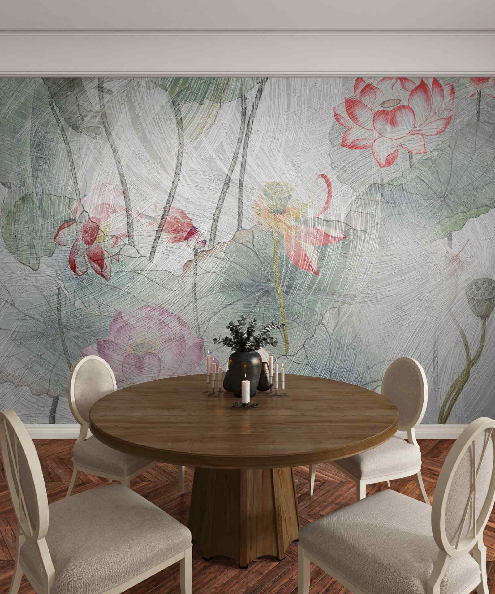 Fototapeta kwiaty maku malowane akwarelą