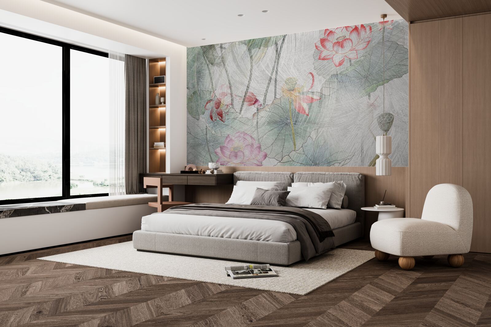 Fototapeta kwiaty maku malowane akwarelą