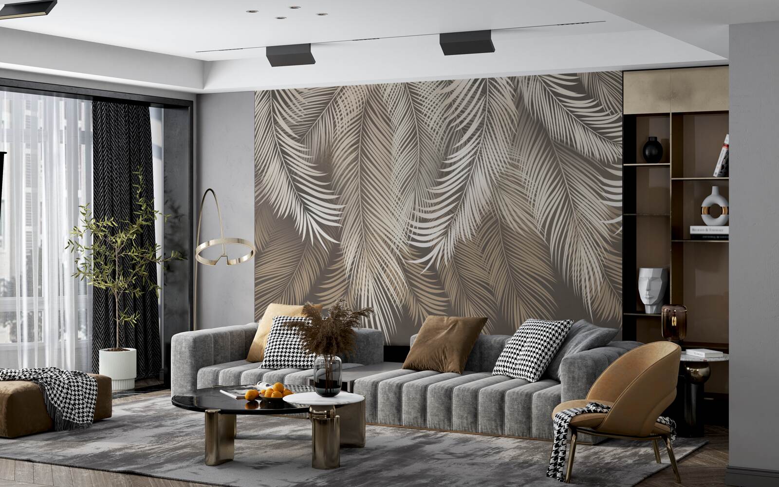 Fototapeta liście paproci, wydłużone