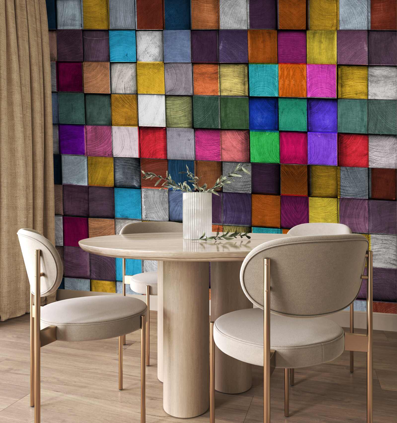 Fototapeta nasycone wielokolorowe kwadraty