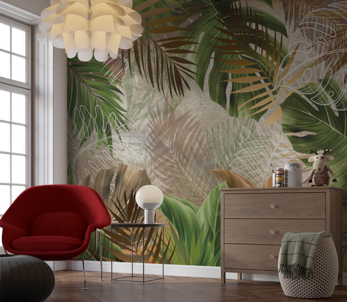 Fototapeta duże blaszki liściowe lasów tropikalnych