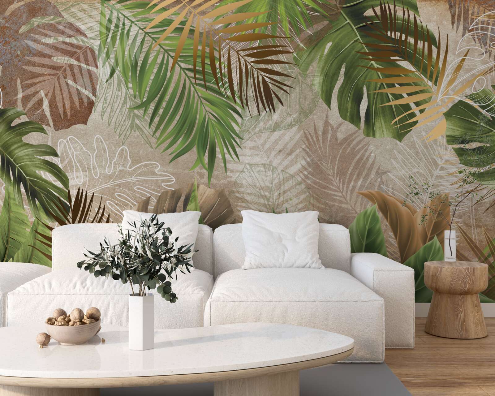 Fototapeta różnorodność zielonych paproci