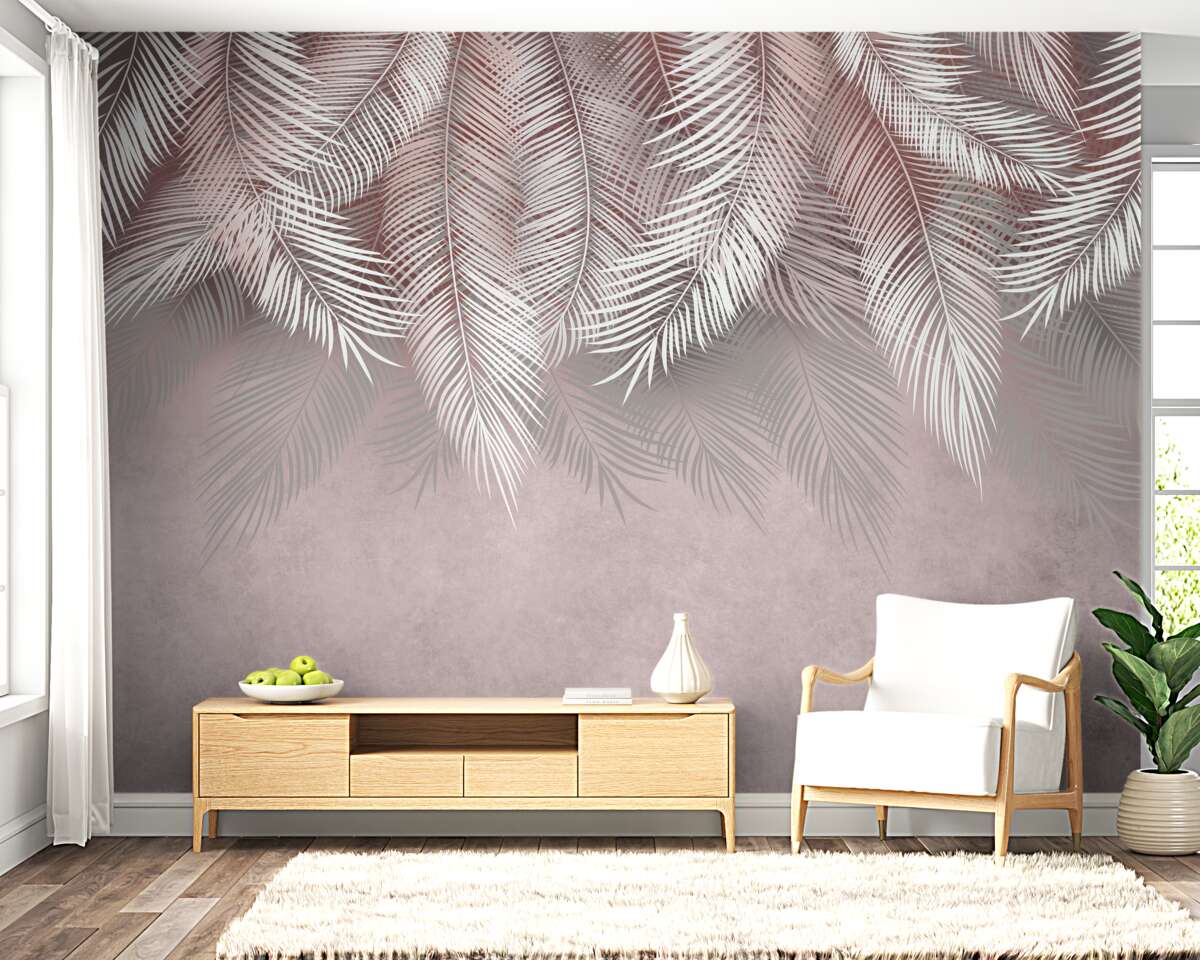 Fototapeta lekkie paprocie zwisają