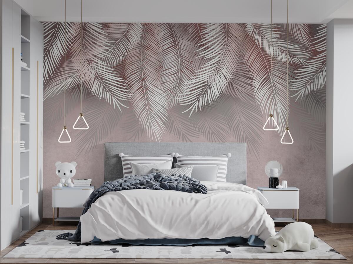 Fototapeta lekkie paprocie zwisają