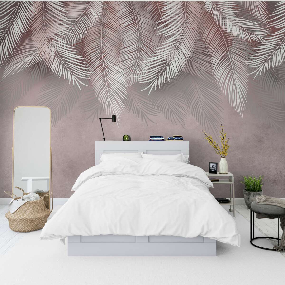 Fototapeta lekkie paprocie zwisają