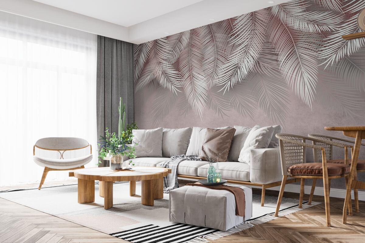 Fototapeta lekkie paprocie zwisają