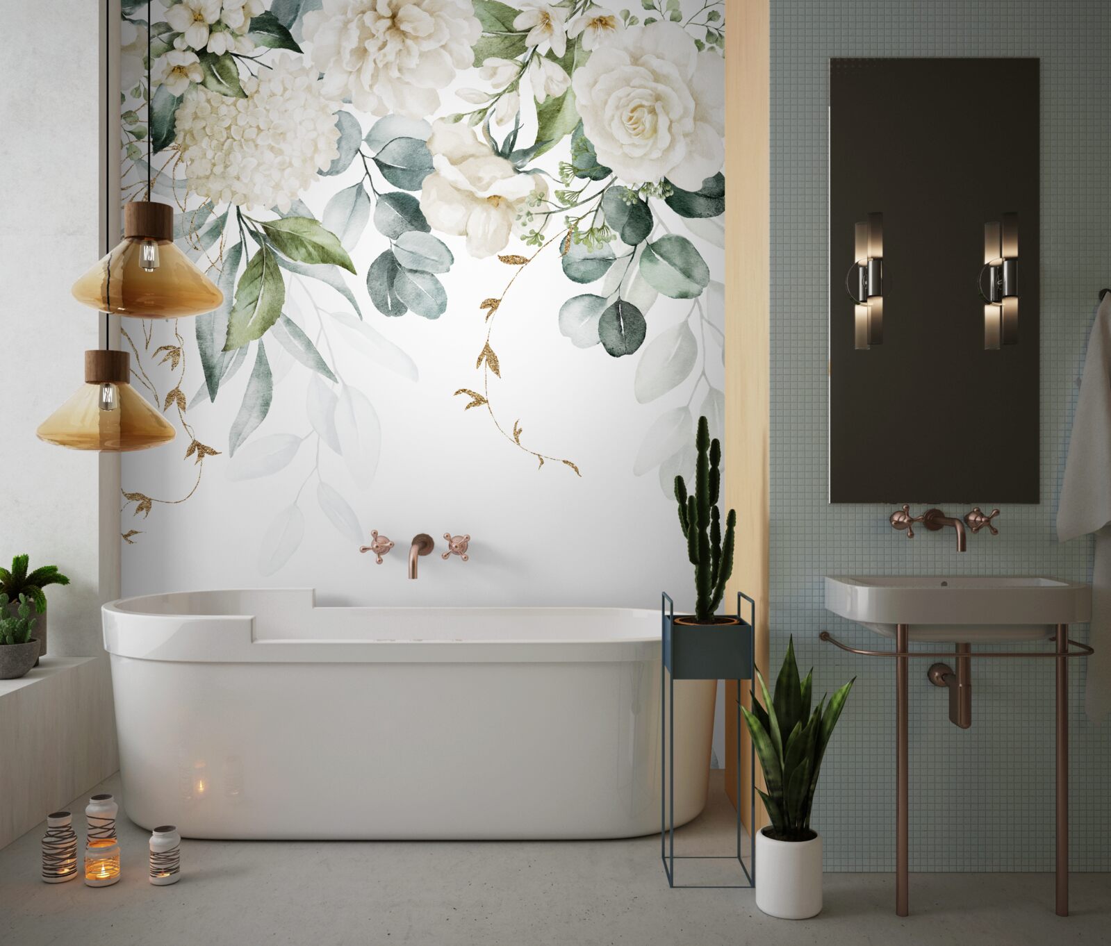 Fototapeta jasne róże i blade bzy