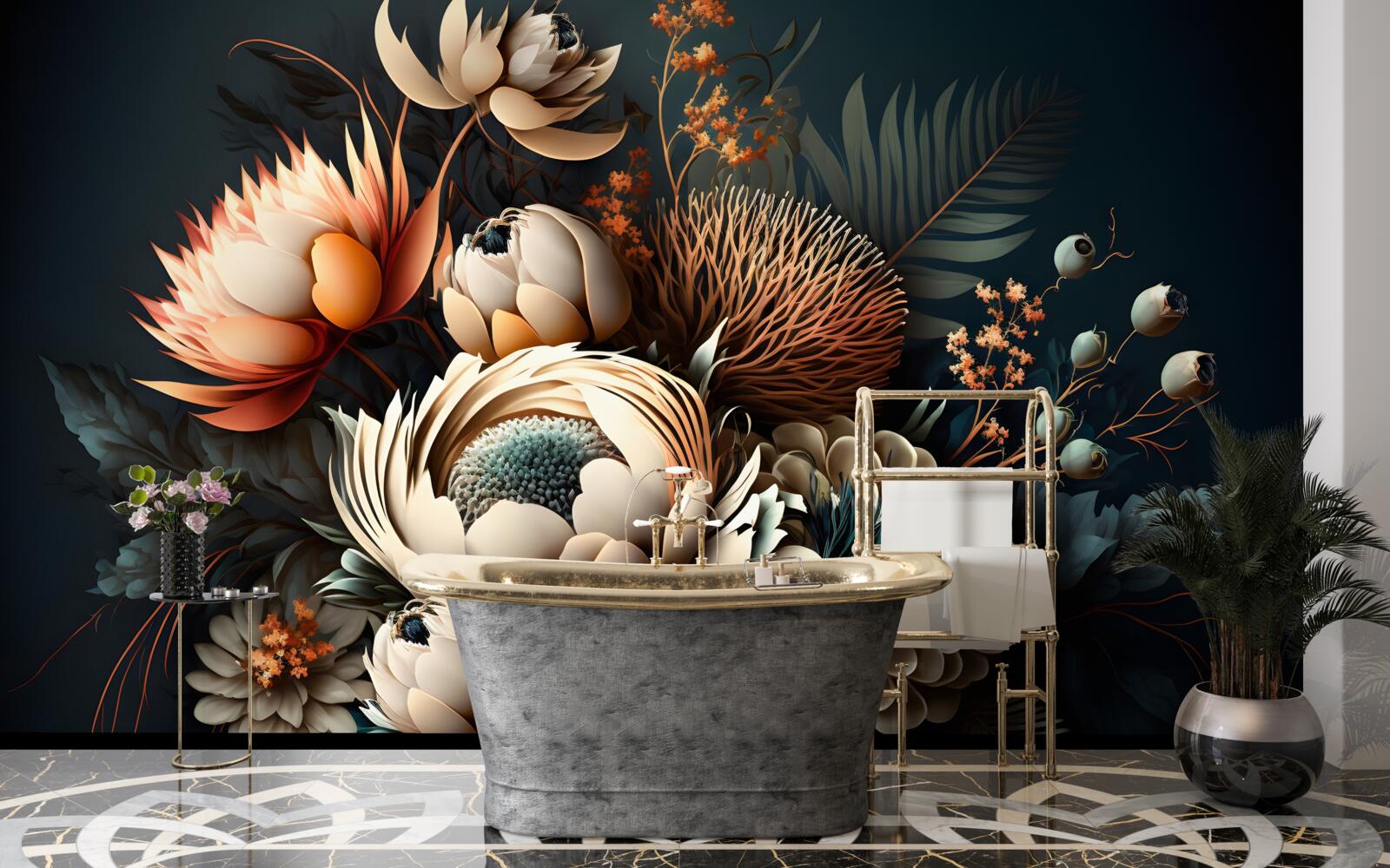 Fototapeta bukiet jesiennych kwiatów