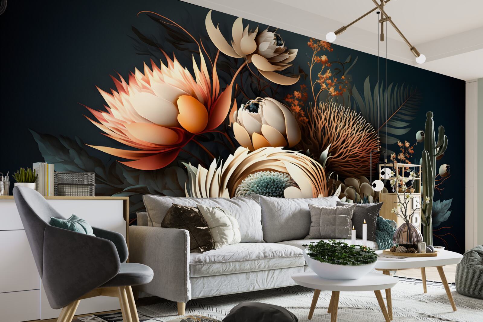 Fototapeta bukiet jesiennych kwiatów