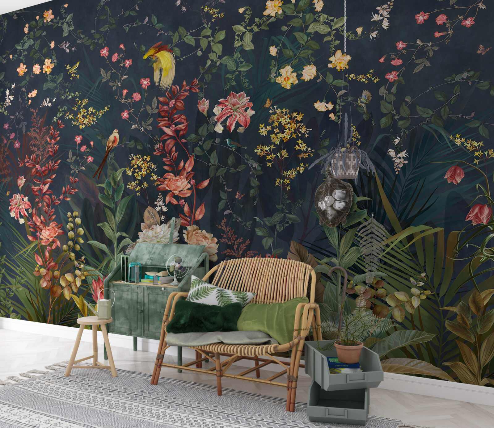 Fototapeta jasne kwiaty nocy