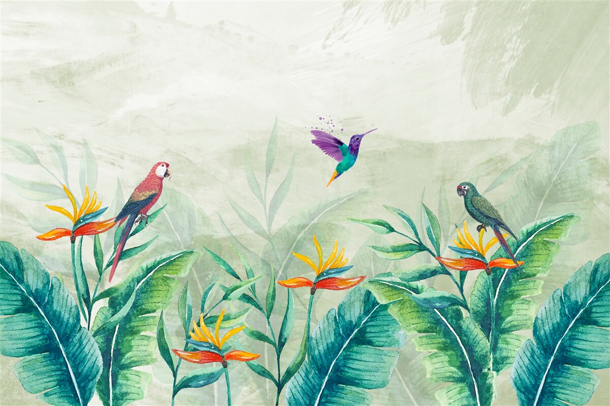 Fototapeta ptaki cieszą się o poranku