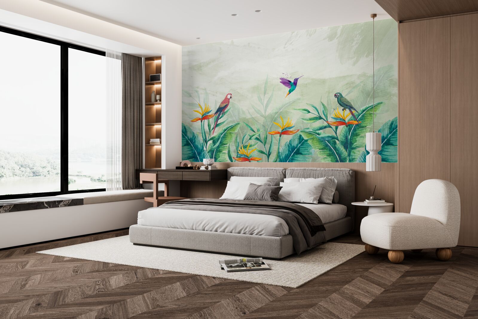 Fototapeta ptaki cieszą się o poranku