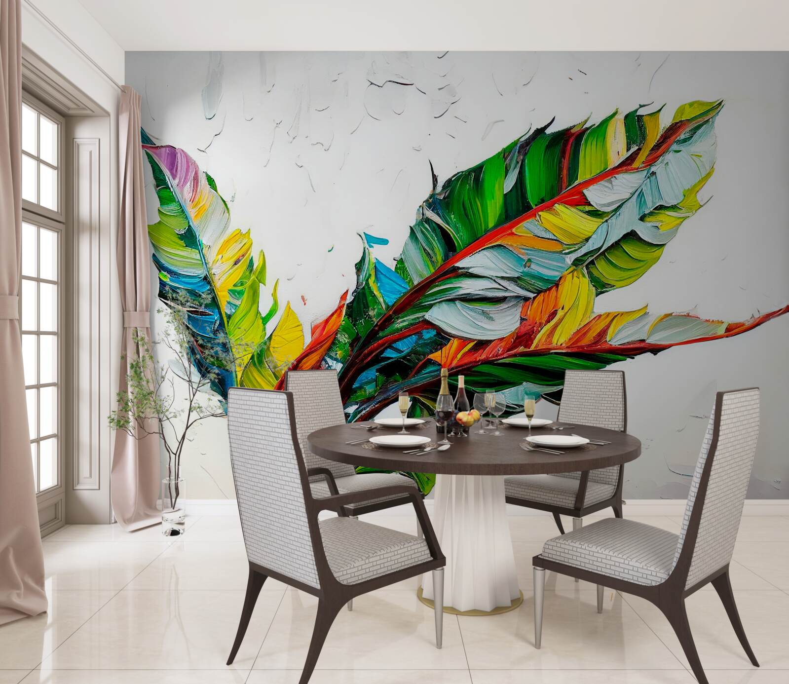 Fototapeta arkusze pomalowane na jasne kolory