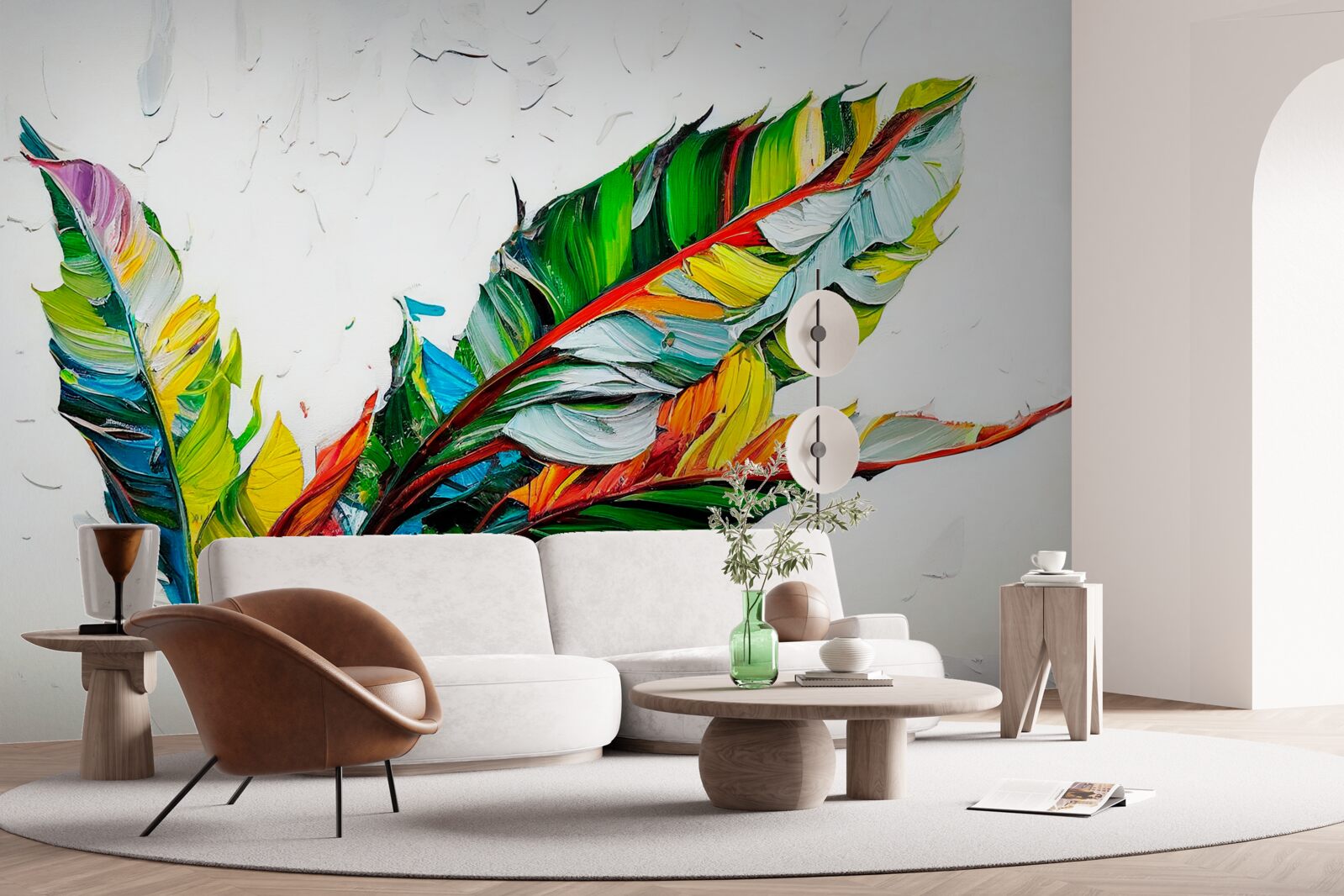 Fototapeta arkusze pomalowane na jasne kolory