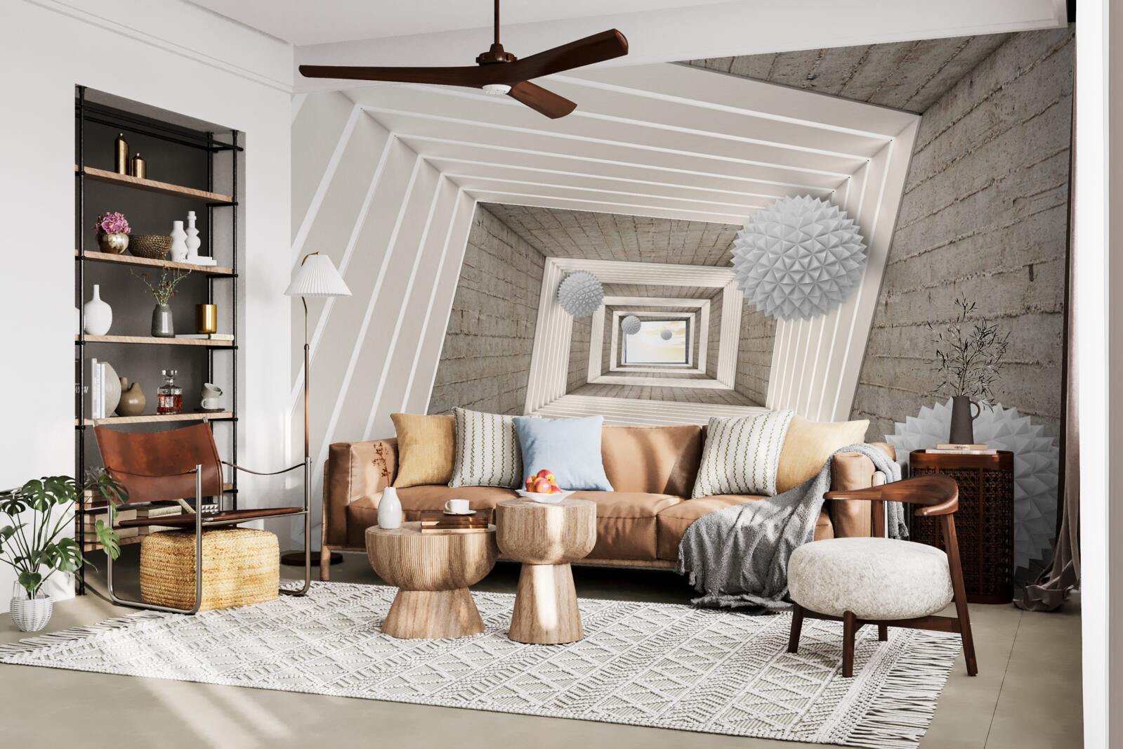 Fototapeta niekończący się tunel z piłkami