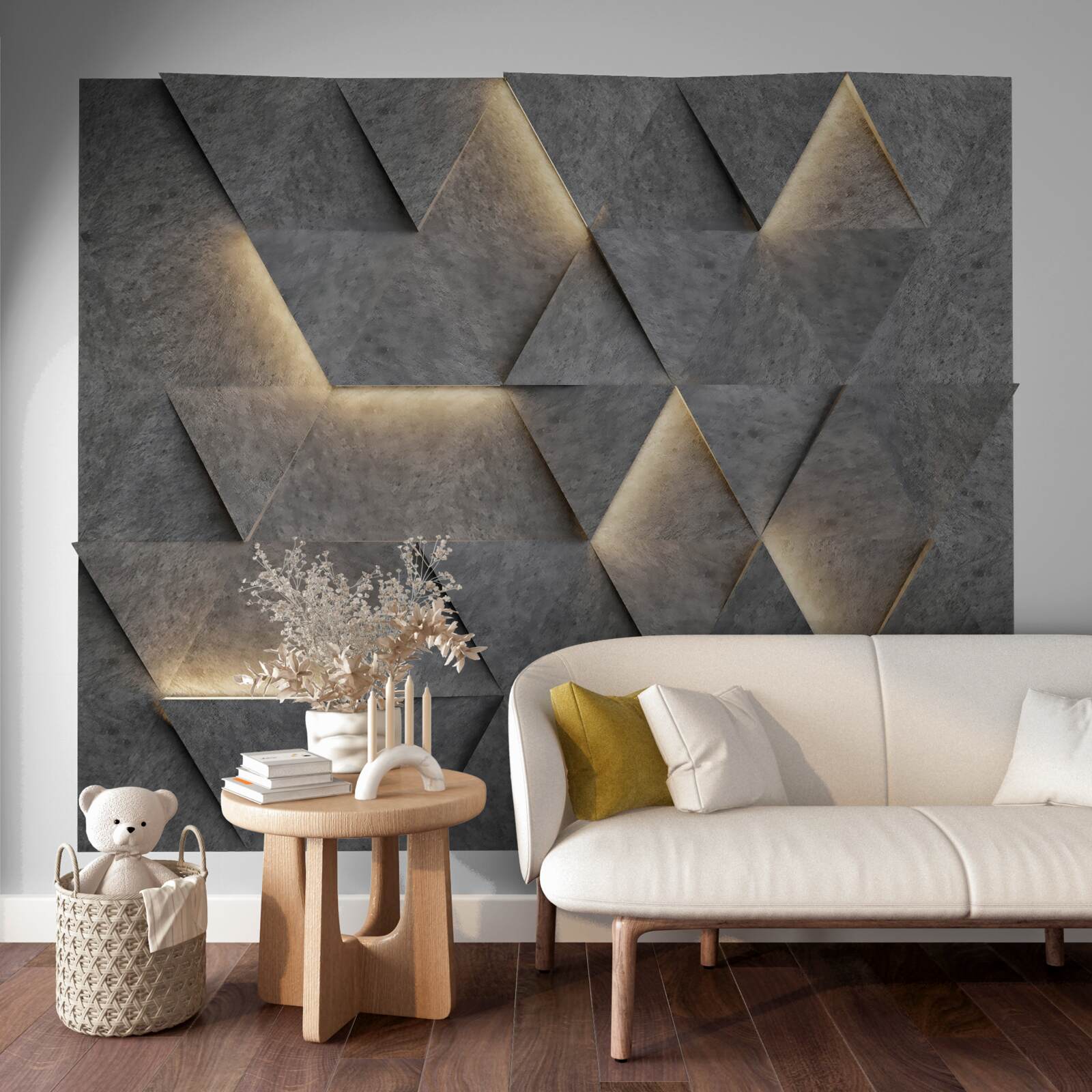 Fototapeta Świecące trójkąty wolumetryczne