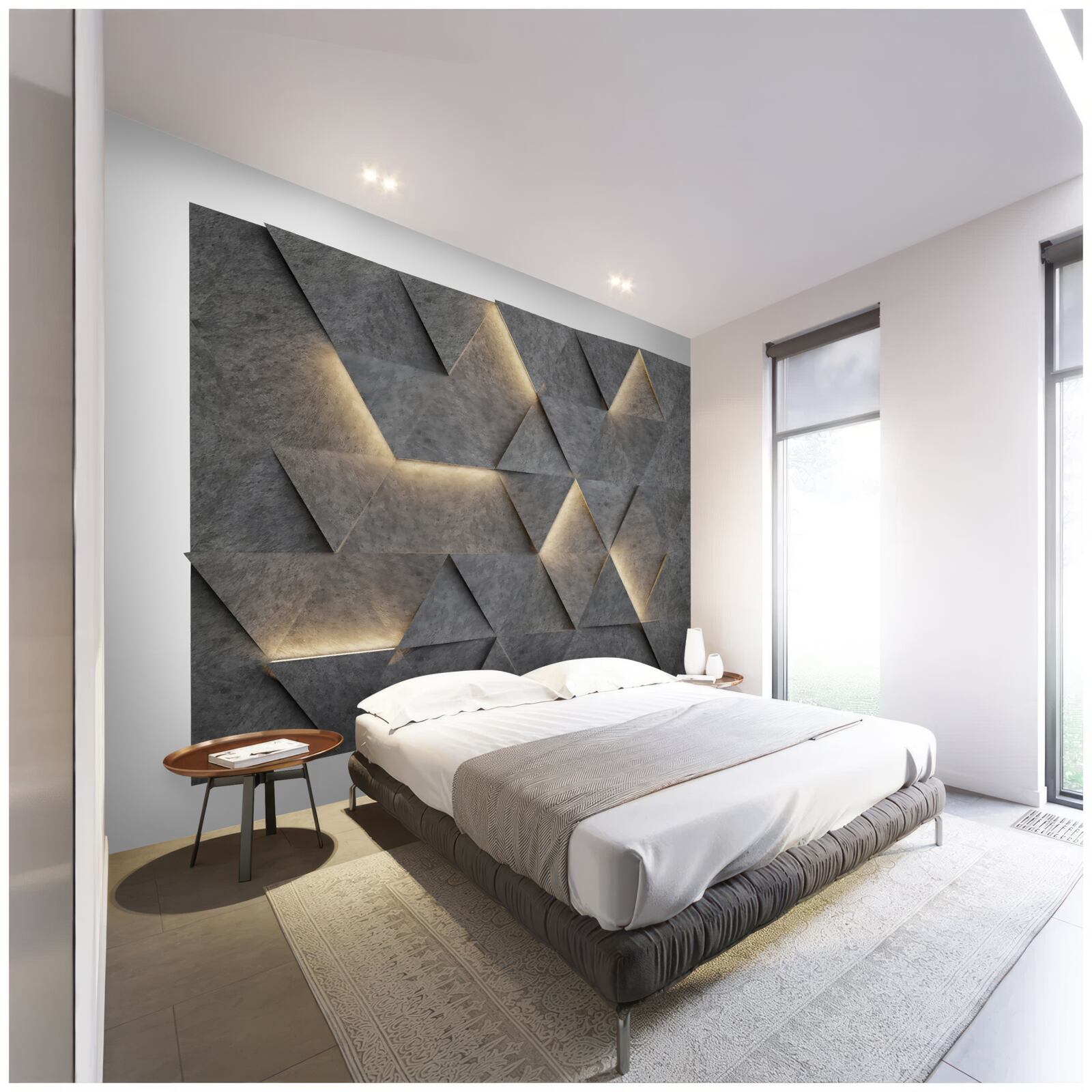 Fototapeta Świecące trójkąty wolumetryczne