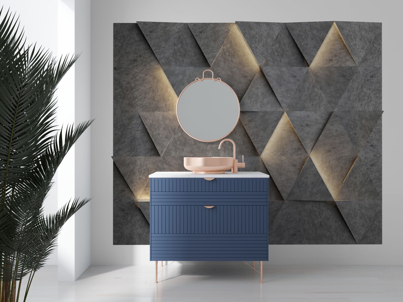 Fototapeta Świecące trójkąty wolumetryczne