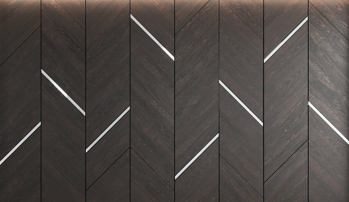 Fototapeta parkiet jest czarny w białe paski