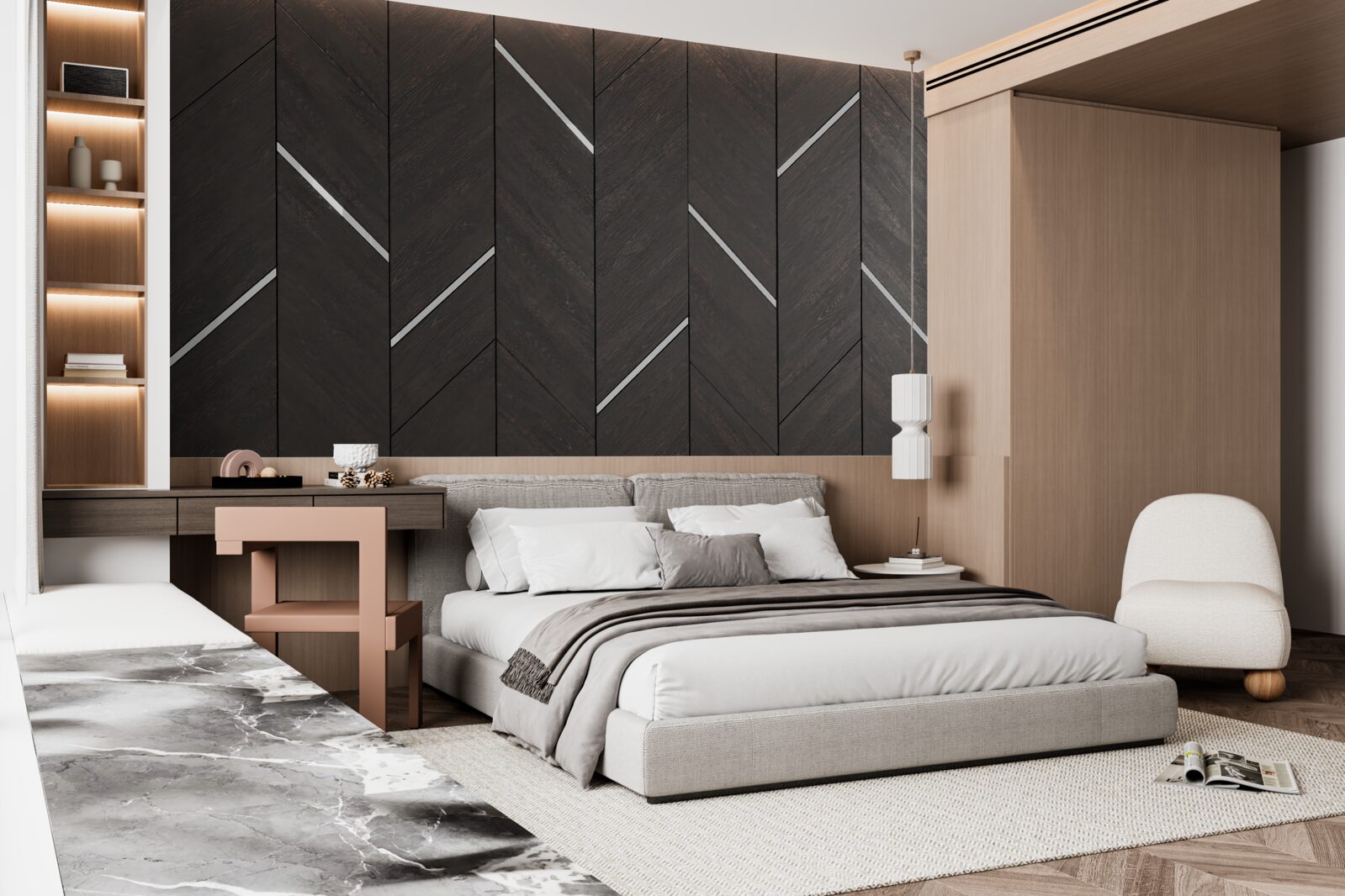 Fototapeta parkiet jest czarny w białe paski