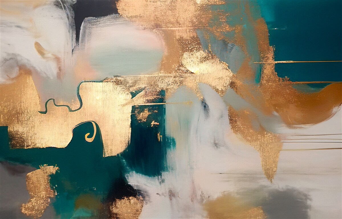 Fototapeta rozmazane złoto na szarym marmurze