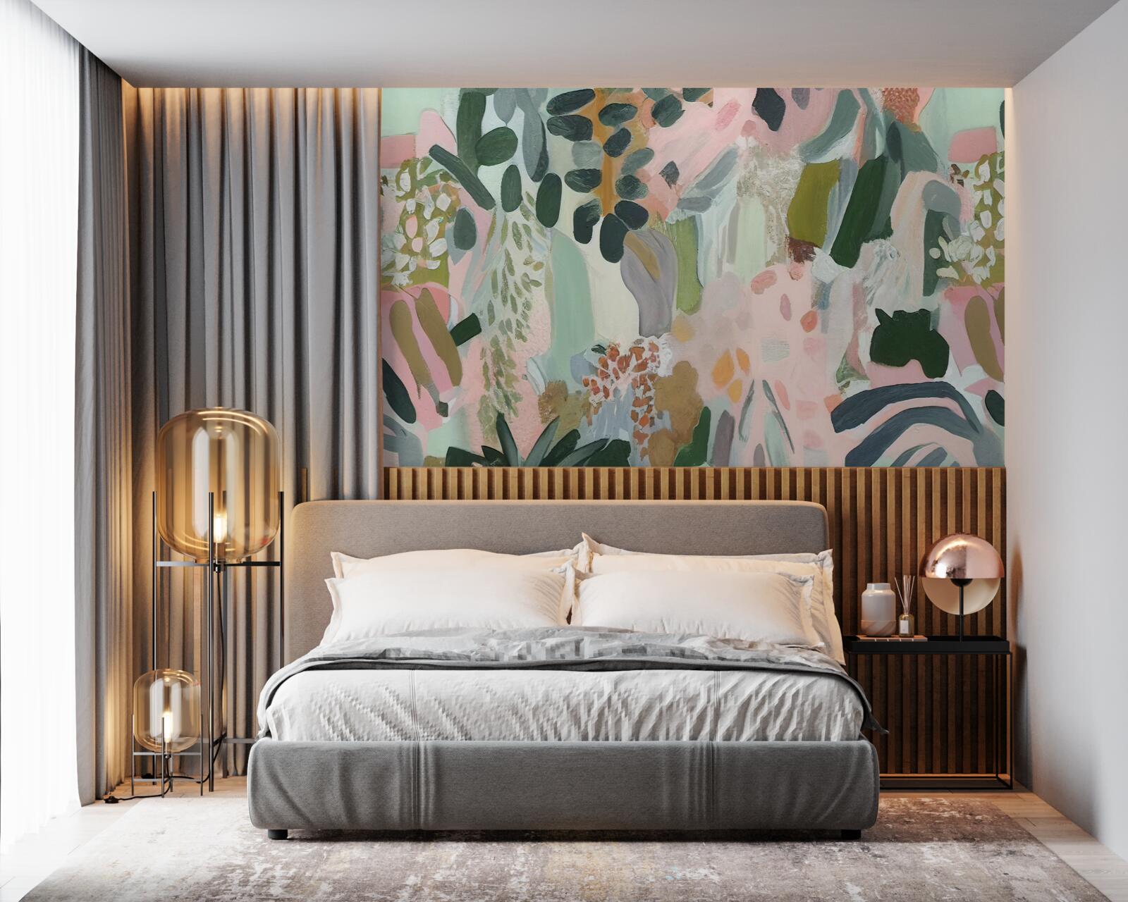 Fototapeta liście dżungli w abstrakcyjnym stylu