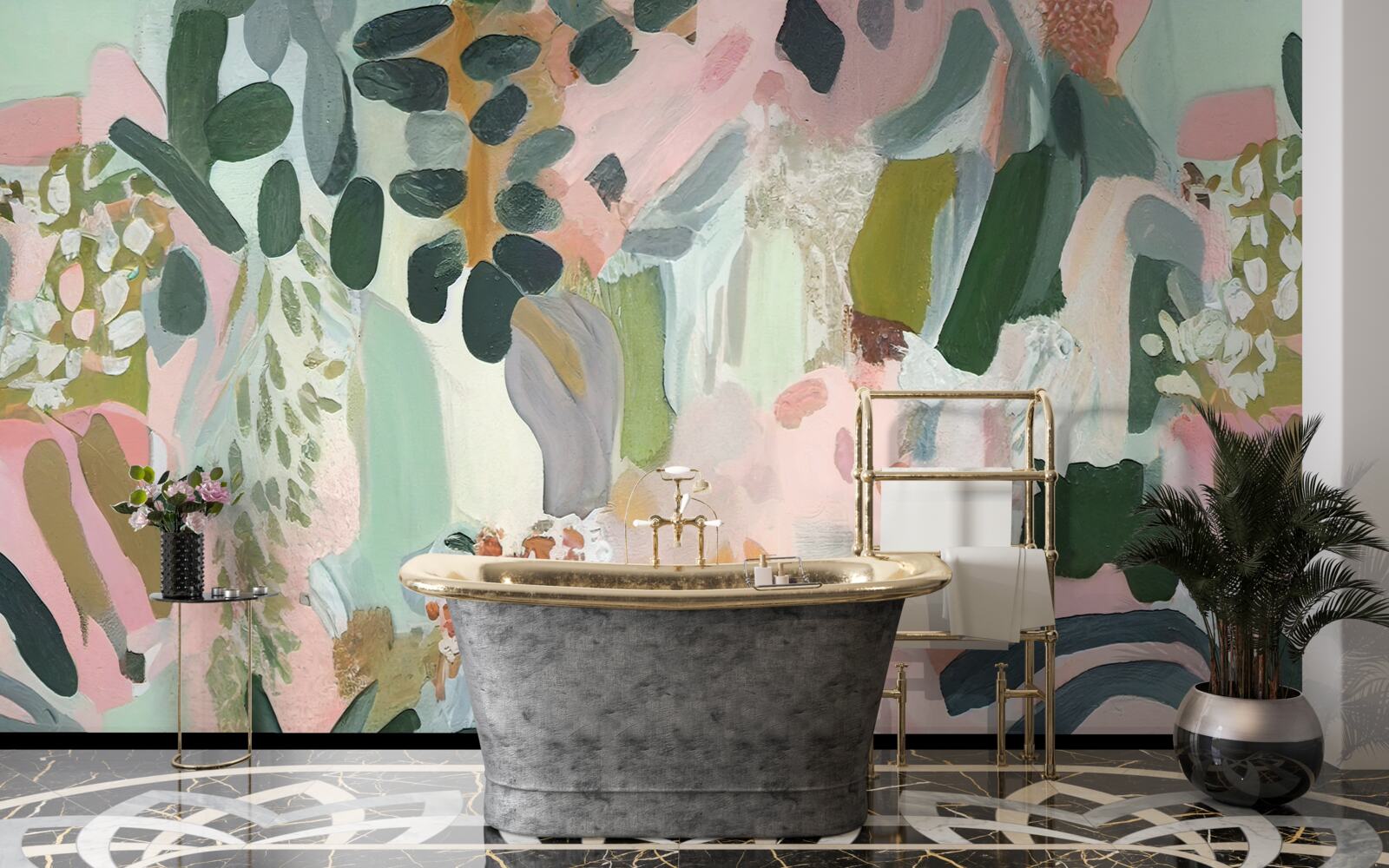 Fototapeta liście dżungli w abstrakcyjnym stylu