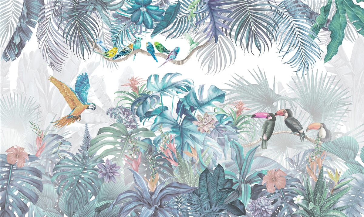 Fototapeta las podczas ulewy