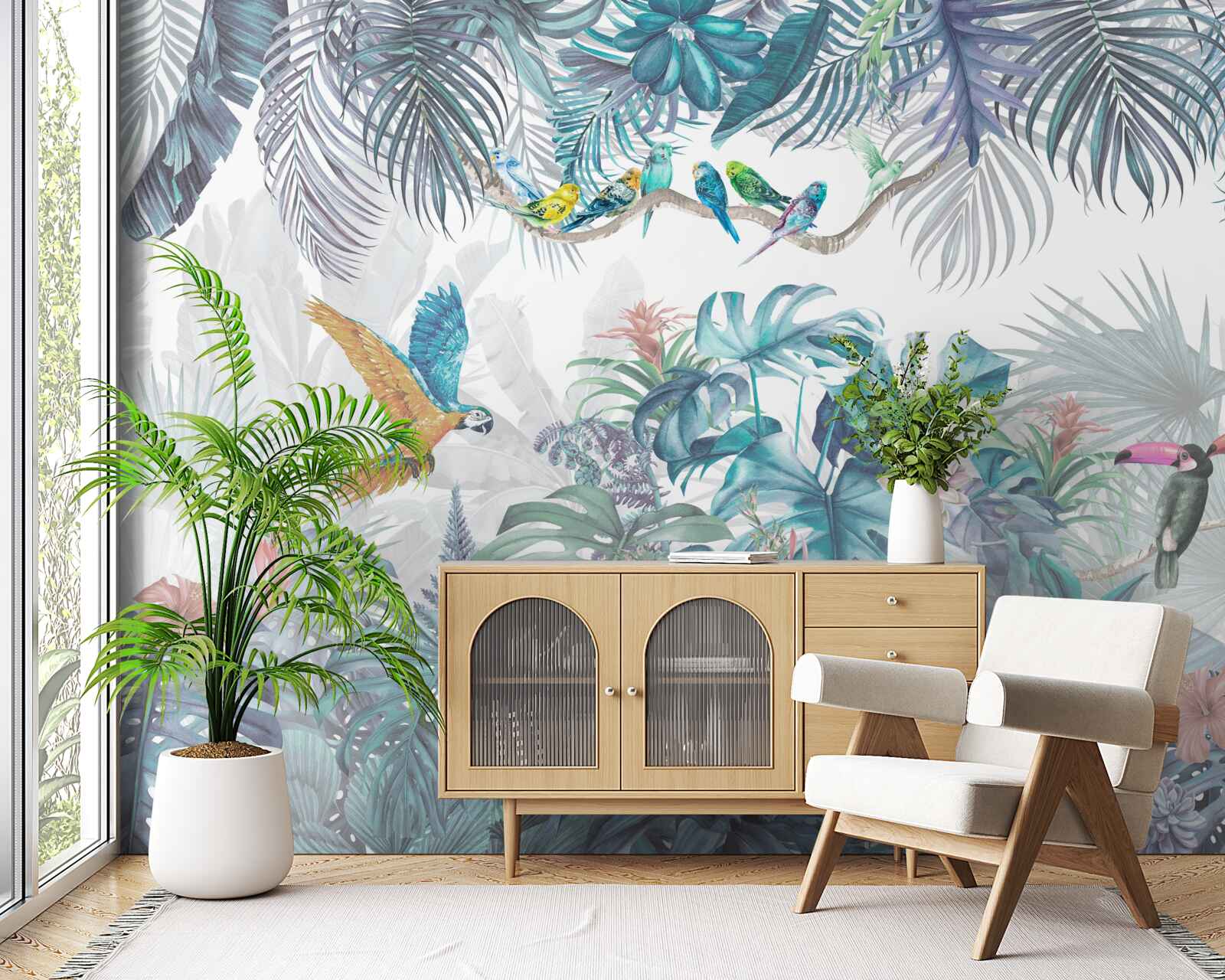 Fototapeta las podczas ulewy