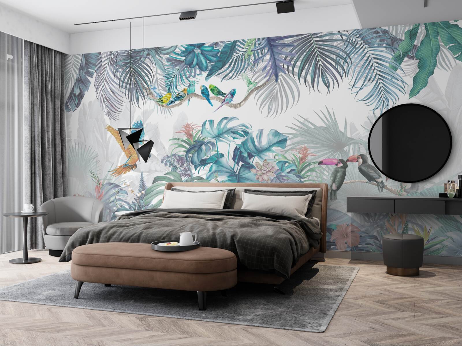 Fototapeta las podczas ulewy