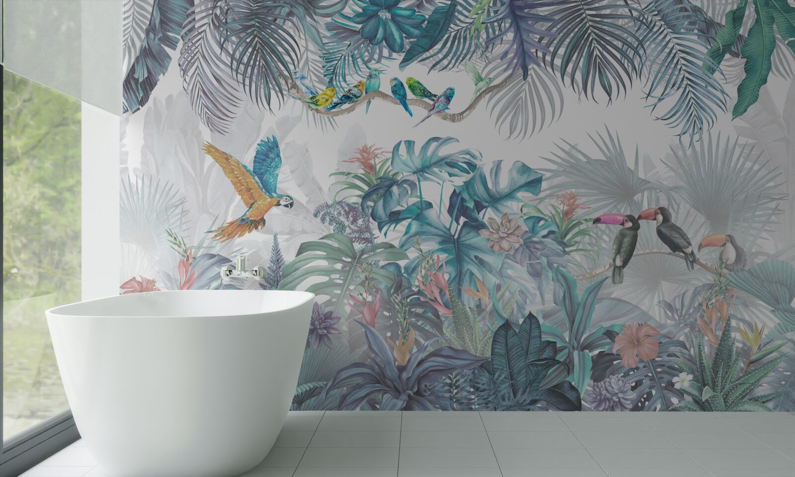 Fototapeta las podczas ulewy